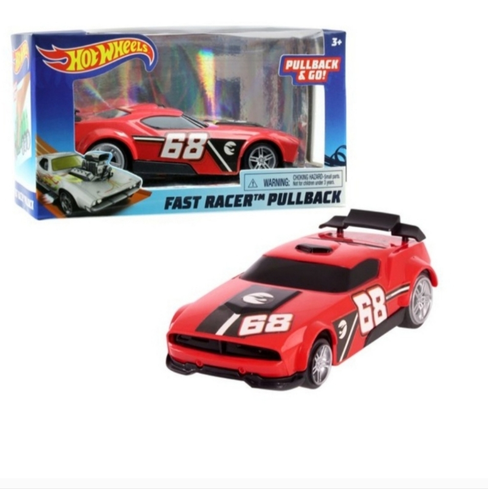 Hot Wheels Lot/2 Boys Pullback Racers Blue‎ & Red Fast Fish Cars